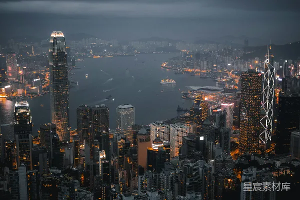 高清摄影 混凝土城市建筑的航拍照片