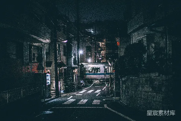 高清摄影 夜晚狭窄的日本街道