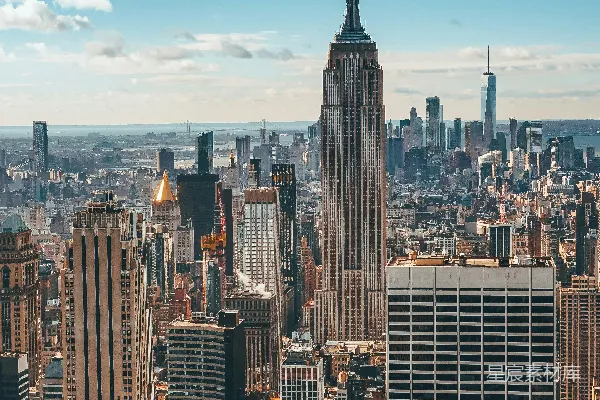 高清摄影 一幅大城市全景图，高楼林立。