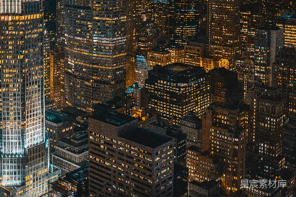 高清摄影 鸟瞰城市夜景
