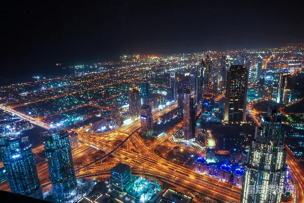 高清摄影 灯火辉煌的建筑物夜景