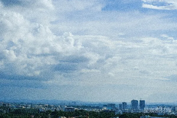 高清摄影 从山顶俯瞰城市景色