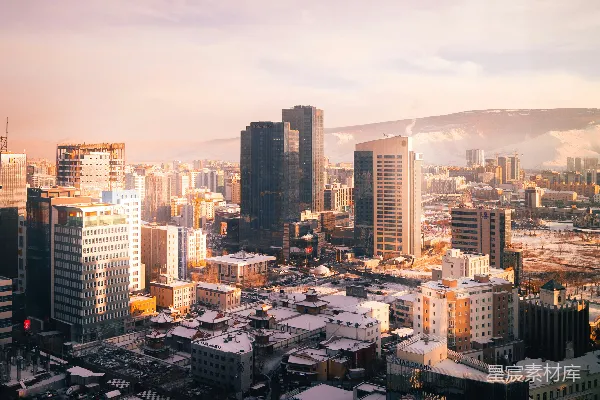 高清摄影 一座城市里的高楼大厦景色