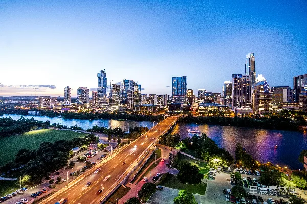 高清摄影 延时摄影桥上的车灯