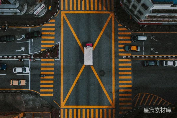 高清摄影 航拍交叉口
