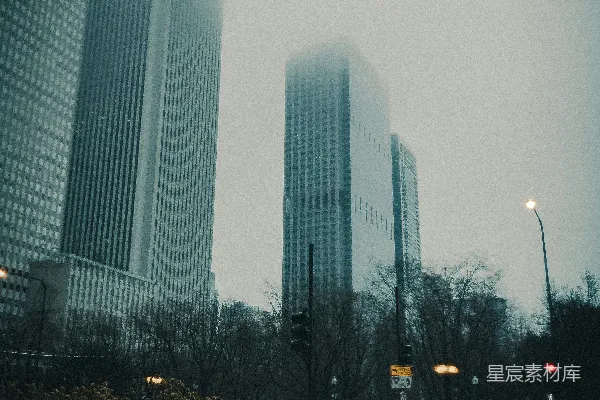 高清摄影 白天，高楼附近公路上的车辆