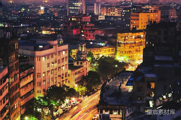高清摄影 城市夜间延时摄影