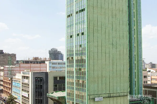 高清摄影 一座高大的绿色建筑