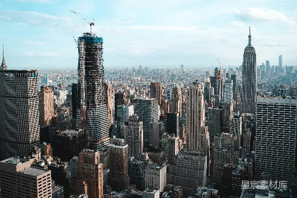 高清摄影 白天的城市建筑俯瞰图