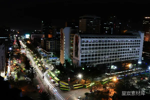 高清摄影 延时摄影：道路和建筑
