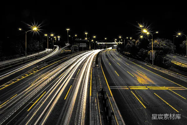 高清摄影 夜晚的公路