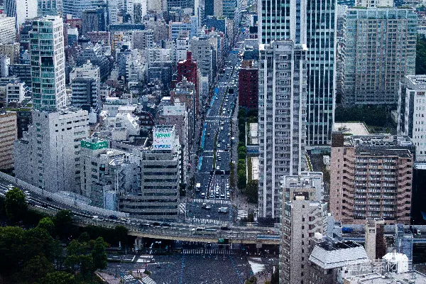 高清摄影 城市航拍视角，高楼林立