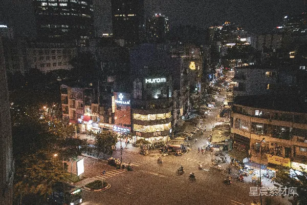 高清摄影 一条夜晚的城市街道