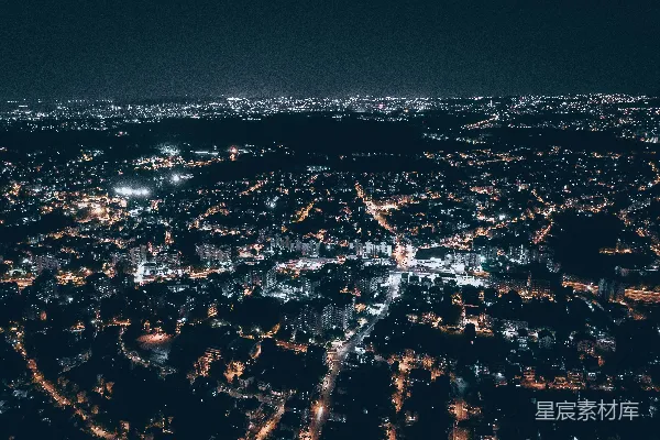 高清摄影 夜晚的城市俯瞰图