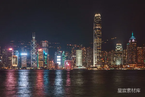 高清摄影 夜晚的城市天际线