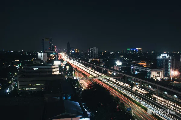 高清摄影 城市在夜间高楼林立的景象