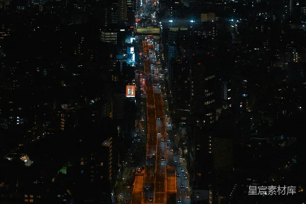 高清摄影 夜晚城市航拍图