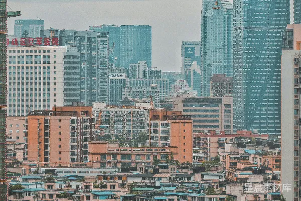 高清摄影 白天高楼大厦的城市