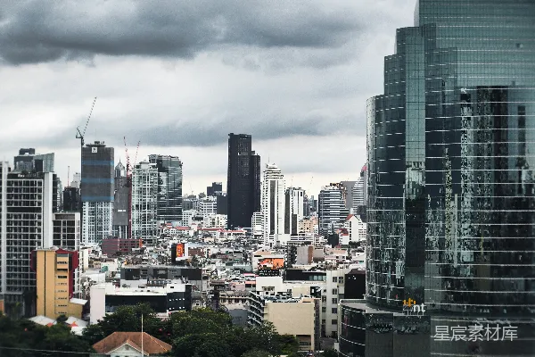 高清摄影 一座高楼林立的城市