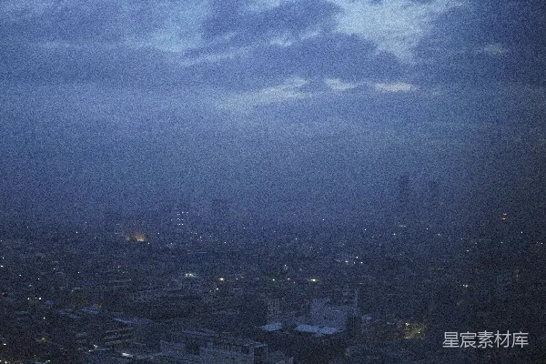高清摄影 夜间从建筑物顶端俯瞰的城市景色