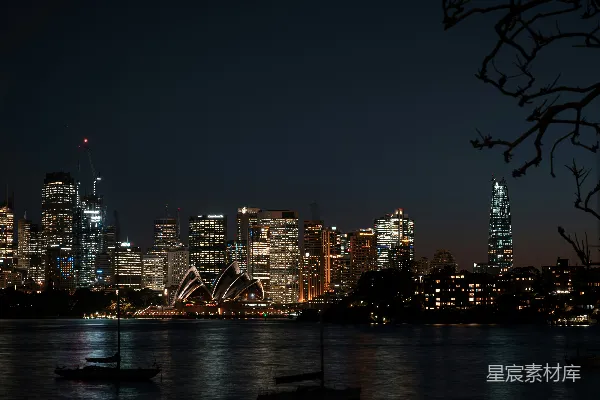 高清摄影 城市夜景天际线