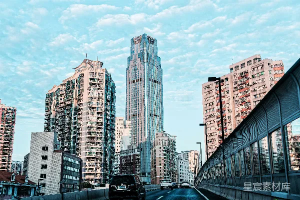 高清摄影 一座城市的景色，高楼林立。