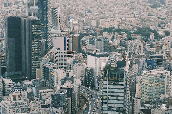 高清摄影 城市的空中俯瞰图，高楼林立。