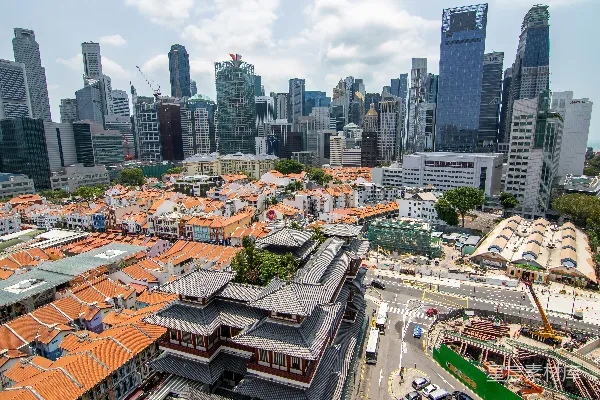 高清摄影 白天的城市建筑俯瞰图