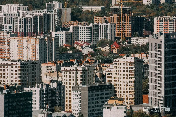 高清摄影 一座有许多建筑物的城市