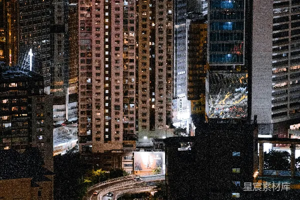 高清摄影 一座高楼林立的城市