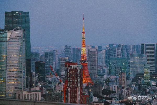 高清摄影 一座城市的全景，其中高楼林立。