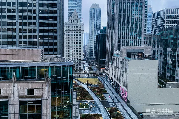 高清摄影 一座城市的景色，高楼林立