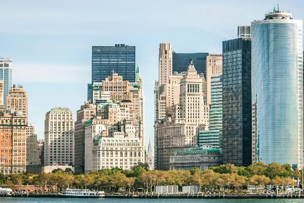 高清摄影 一个大城市全景，高楼林立。