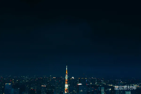 高清摄影 城市夜景天际线