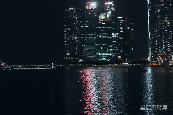 高清摄影 夜间的城市天际线