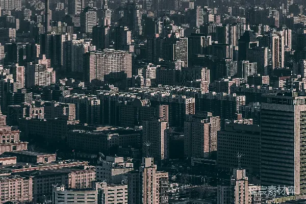 高清摄影 白天的城市建筑俯瞰图