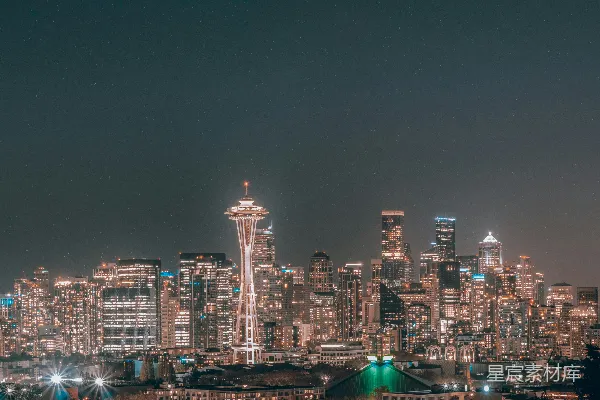 高清摄影 城市夜景天际线