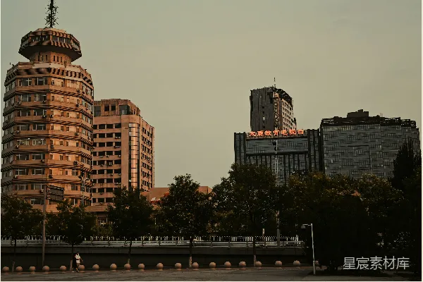 高清摄影 一座高楼林立的城市