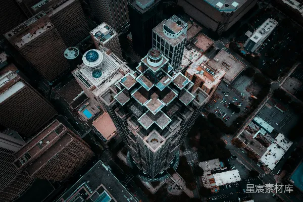 高清摄影 白天的城市建筑俯瞰图