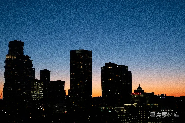 高清摄影 夜晚的城市天际线景色