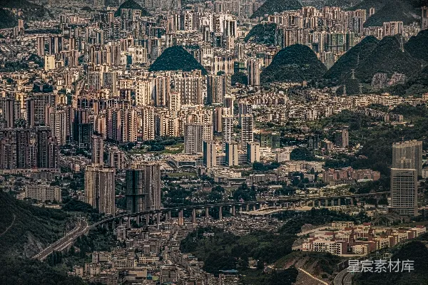 高清摄影 白天的城市建筑俯瞰图