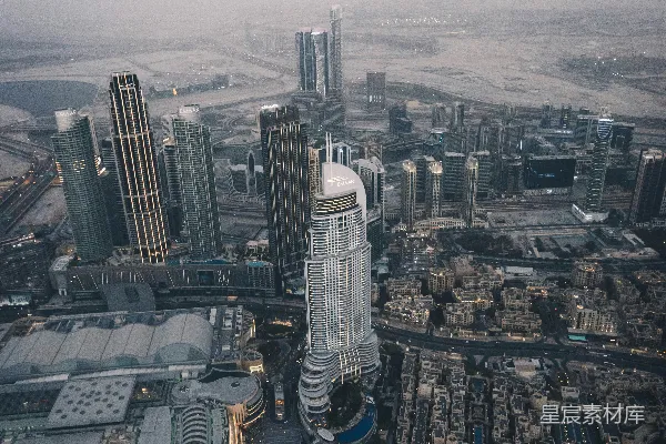 高清摄影 一天中午时分的城市俯瞰图