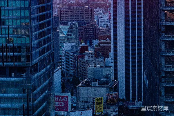 高清摄影 一座高楼林立的城市