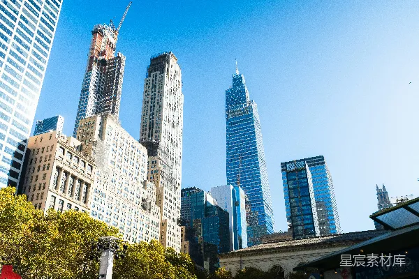 高清摄影 一座城市的高楼群