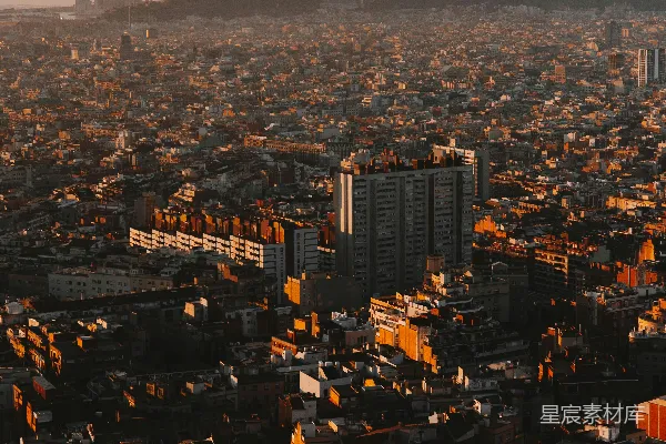 高清摄影 一个有很多建筑物的城市