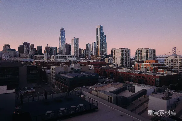 高清摄影 一座城市中高楼大厦的景象