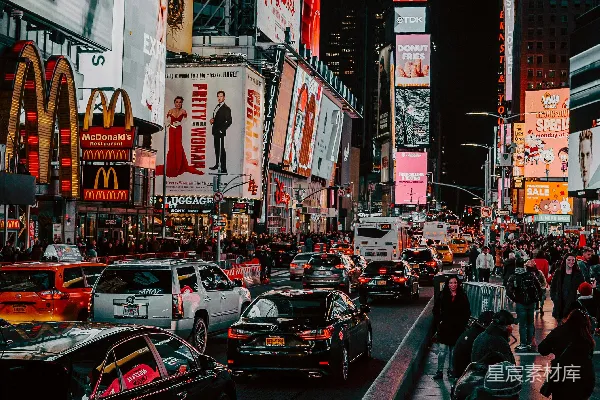 高清摄影 道路上的各色车辆