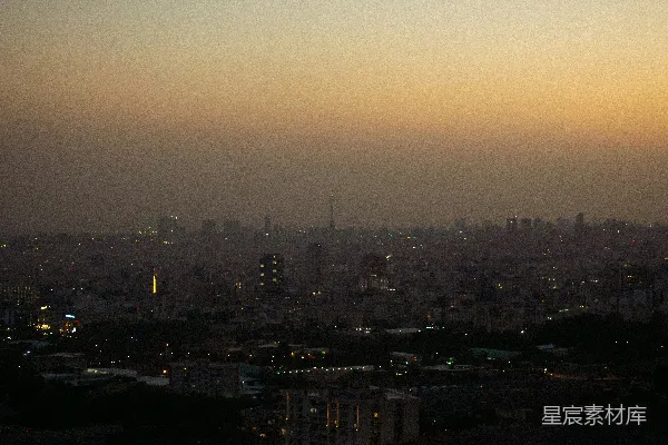 高清摄影 从山上俯瞰夜晚的城市景色