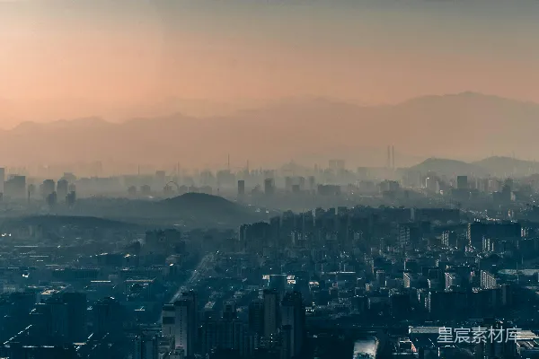 高清摄影 白天城市建筑物的航拍视角