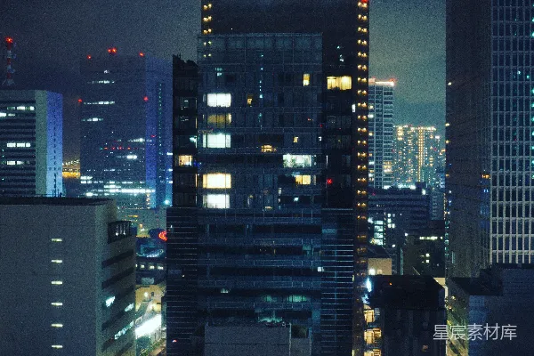 高清摄影 夜间的高楼大厦